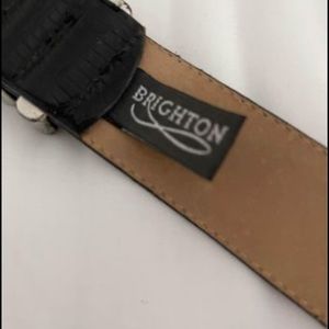 Brighton black belt with 2 tone buckle.